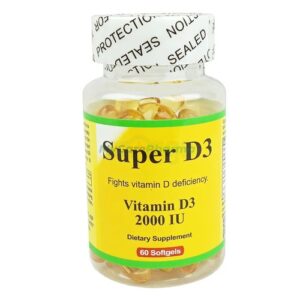 Super D3 Vitamin D3 2000 IU 60 Capsules